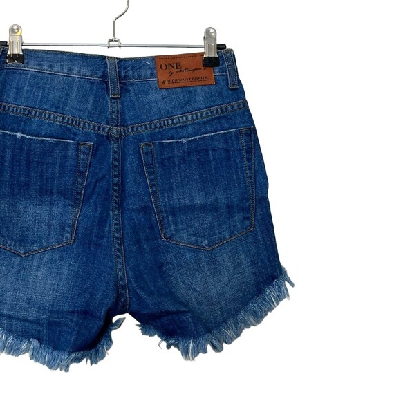 ONE TEASPOON for Free People Bonita Denim Shorts Blue Distressed Women’s Size 26 - Picture 7 of 12